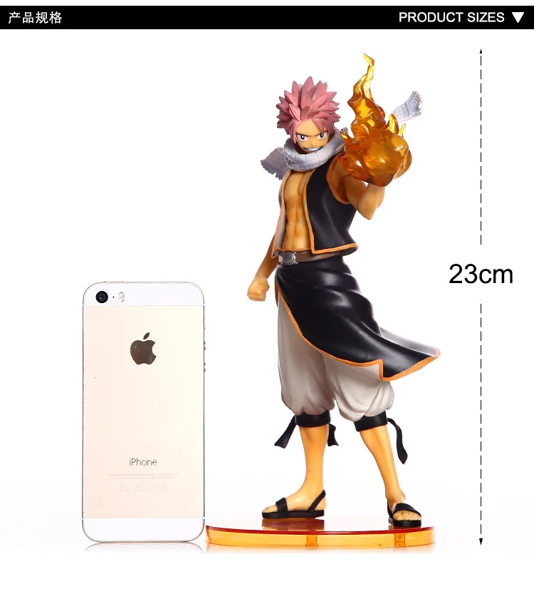 Оригинальная экшн фигурка Natsu Dragneel из ПВХ 24 см Игрушечная модель подарок|natsu