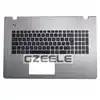 GZEELE for ASUS N76 N76V N76VB N76VJ N76VM N76VZ UK Layout keyboard With Silver Palmrest upper case KB bezel silver ► Photo 1/3