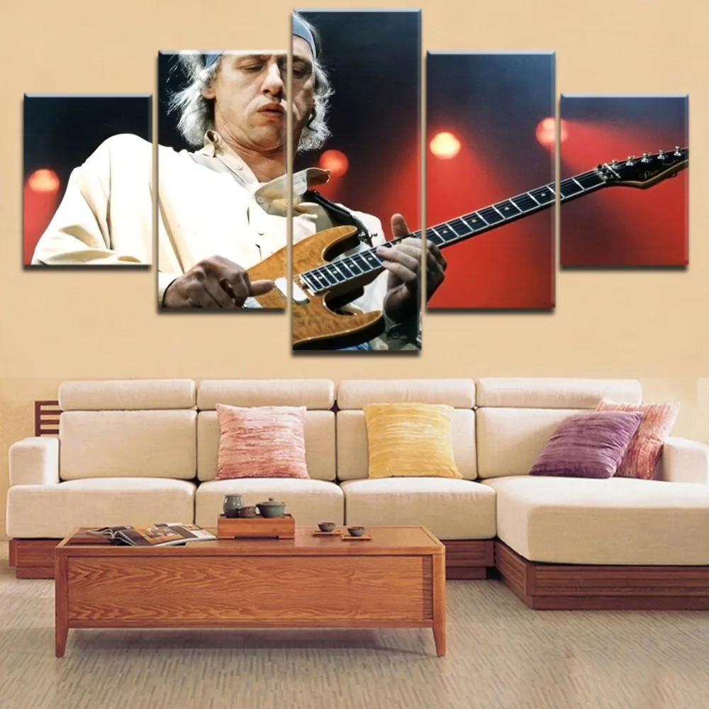

Modern HD Top-Rated Printing 5 Pieces Musician And Guitar Poster Music Painting Framework Poster Home Decorative Living Room