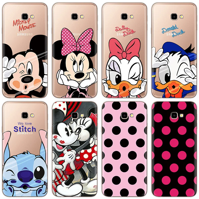 

Case For Coque Samsung Galaxy J4 2018 Minnie Mickey Couple Protect For Samsung Galaxy J4 Plus J415 SM-J415F J4Plus J 4 Soft Case