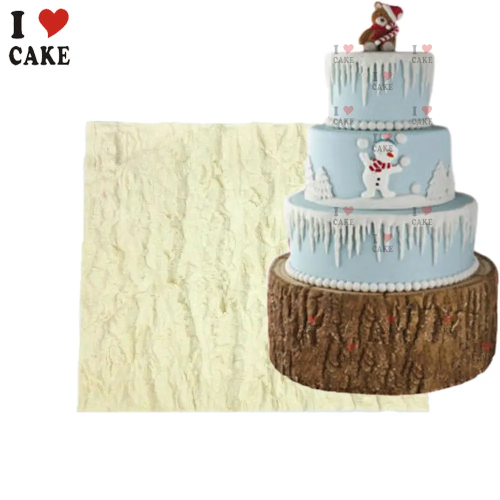 cake tool tree bark expression fondant silicone mold cake decorating
