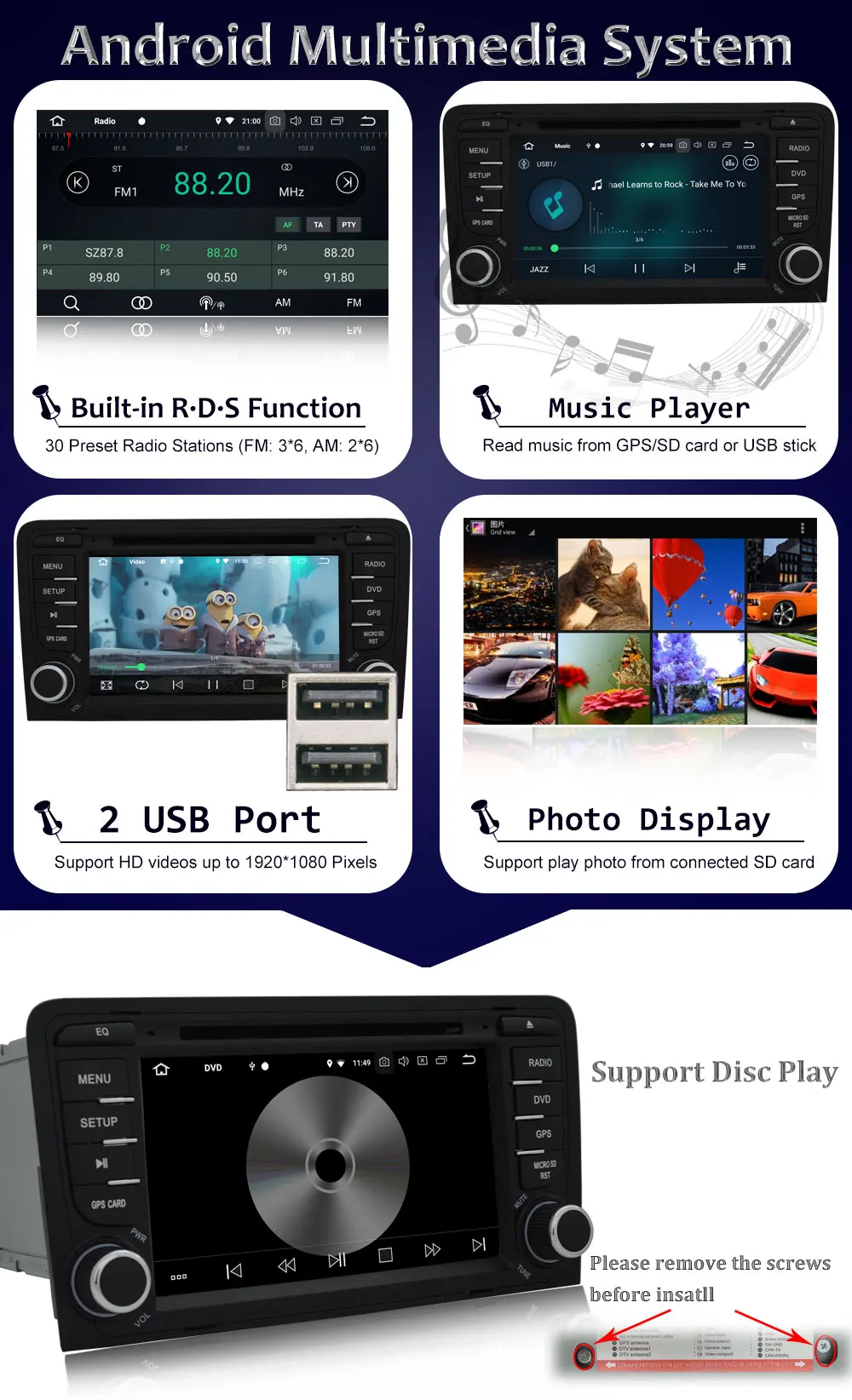 Perfect Octa Core 4GB RAM Android 8.0 Car DVD Player for Audi A3 S3 RS3 2003-2011 Car Radio GPS Navigation With 32GB ROM Bluetooth 10 Perfect Octa Core 4GB RAM Android 8.0 Car DVD Player for Audi A3 S3 RS3 2003-2011 Car Radio GPS Navigation With 32GB ROM Bluetooth 10