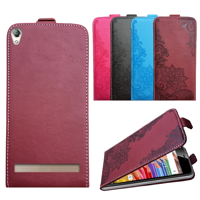 

3D Stereo Embossing lace flower butterfly flip up and down leather phone bag cover case for DEXP Ixion MS350 Rock Plus