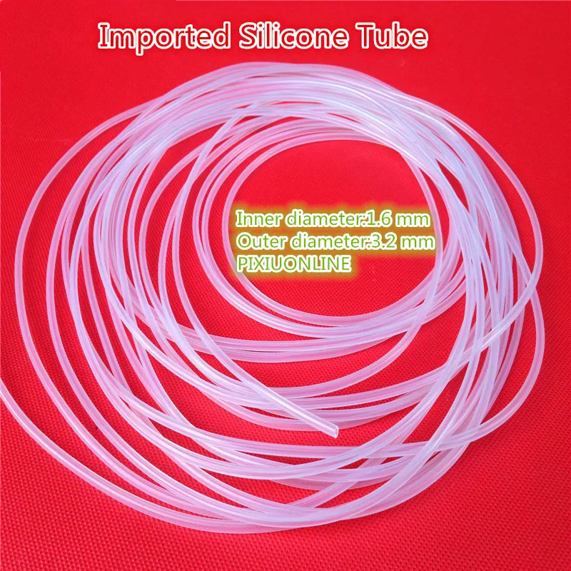 

1PCS YT827 Imported Silicone Tube Food Grade Capillary Transparent Hose ID 1.6 mm*OD 3.2 mm Plumbing Hoses 1Meter