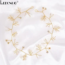 Свадебный головной убор Свадебные украшения для головы имитация жемчуга Аксессуары для волос для невесты Хрустальная корона Цветочные Элегантные волосы заколка с украшениями