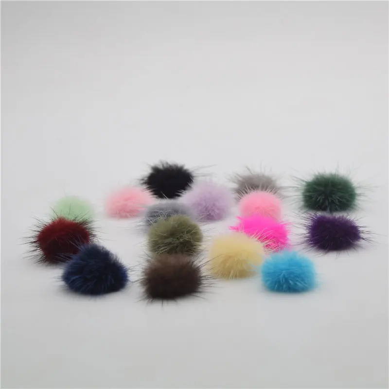 10 шт. помпоны из меха норки 3 см для колец сережек обуви украшений|mink fur ball|jewelry