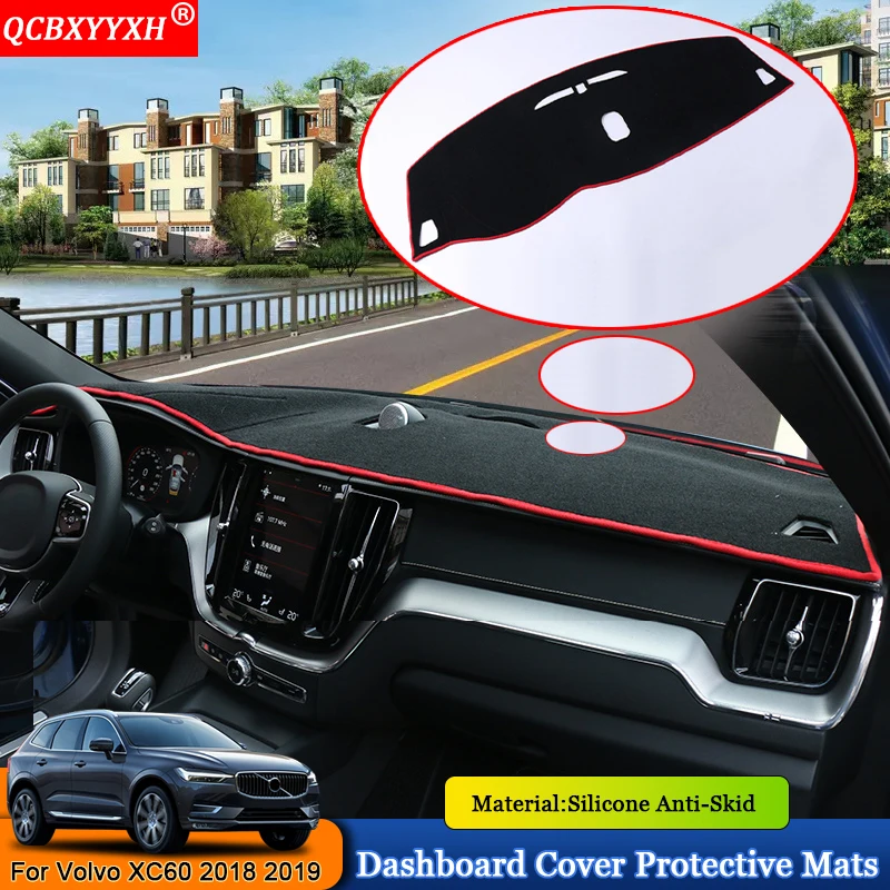 

QCBXYYXH Car-styling Car Dashboard Avoid Light Pad Polyester Instrument Platform Cover Protective Mats For Volvo XC60 2018 2019