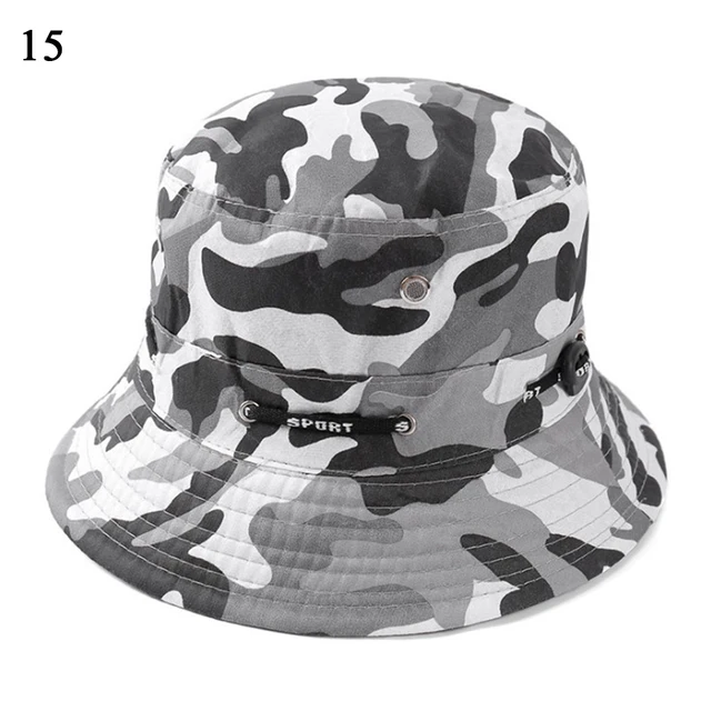 Sport Camouflage Bucket Hat Unisex Fishing Polyester Holiday Simple Travel Men Women Visor Camping Summer Sport Camouflage Bucket Hat Unisex Fishing Polyester Holiday Simple Travel Men Women Visor Camping Summer