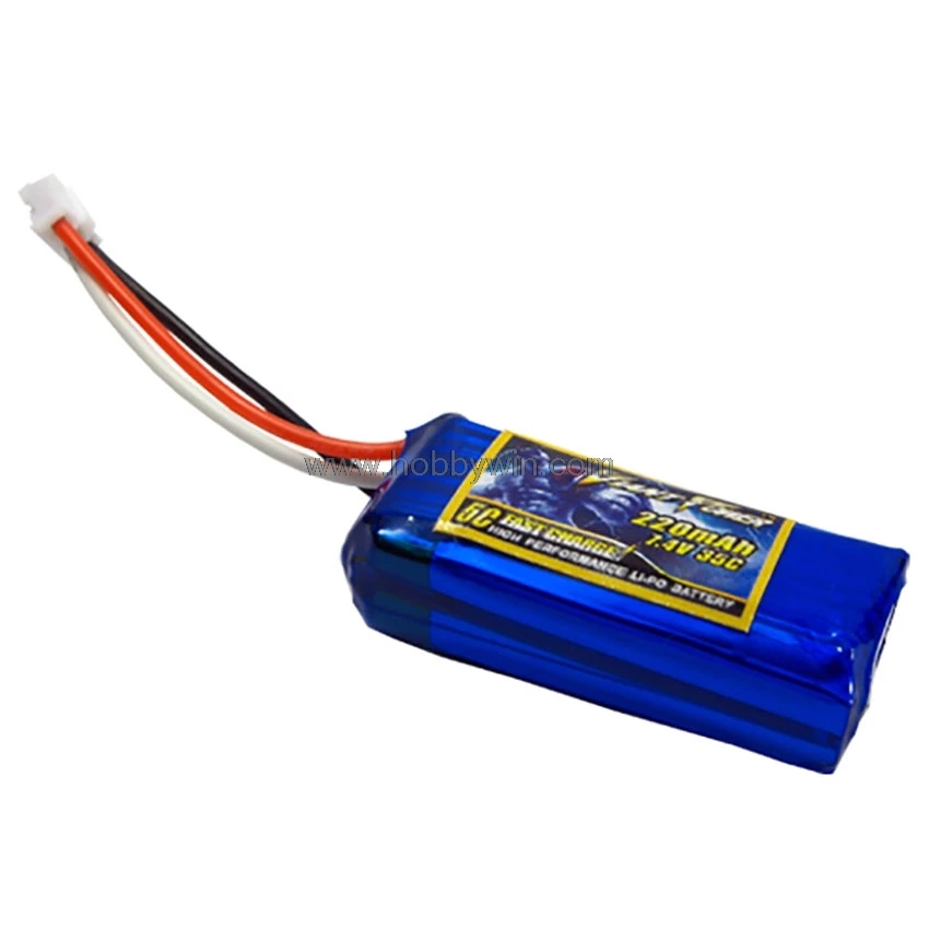 7.4V 2S 220mAh 35C LiPo Battery 130x plug Blade MCPX BL Micro RC