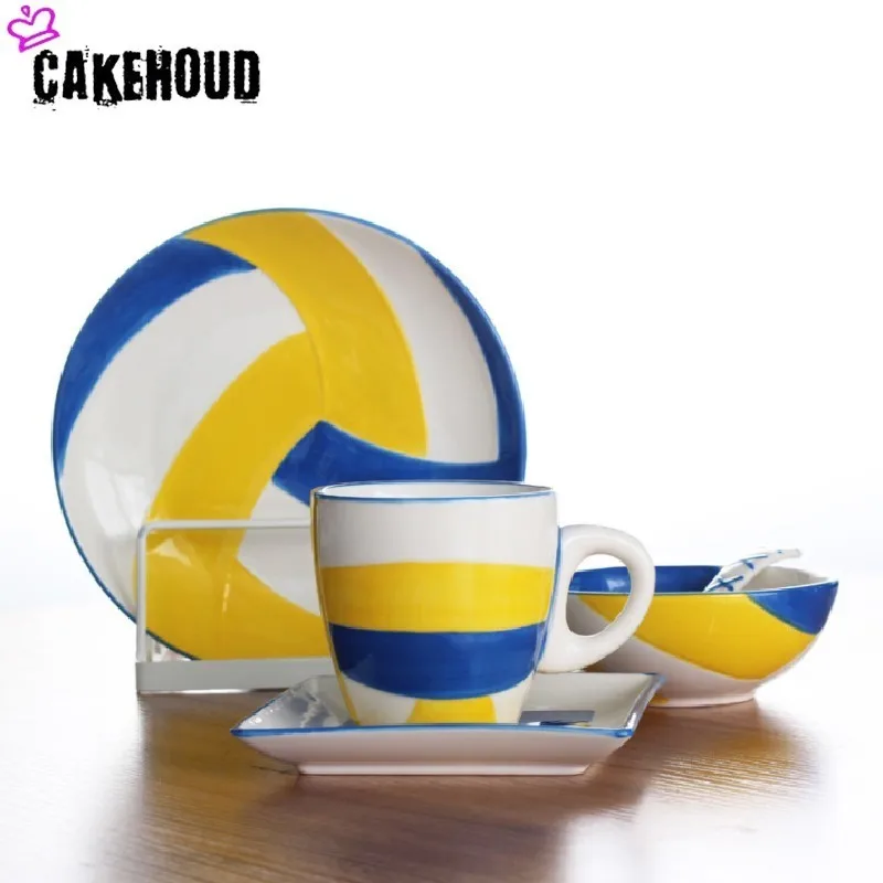 CAKEHOUD новая детская керамическая посуда мячи спортивная серия блюд баскетбол