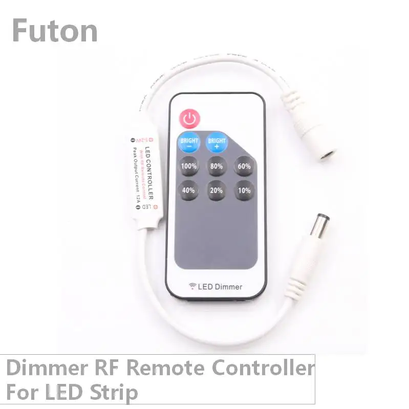 

DC 5~12V Operated Wireless RF Remote Controller Dimmer For LED Light Strip