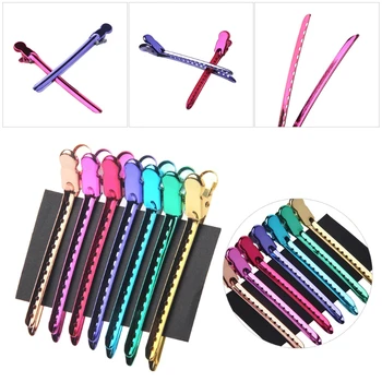 

12Pcs/Set Metal Duck Mouth Hair Clips Hairdressing Salon Clamps Styling Tools