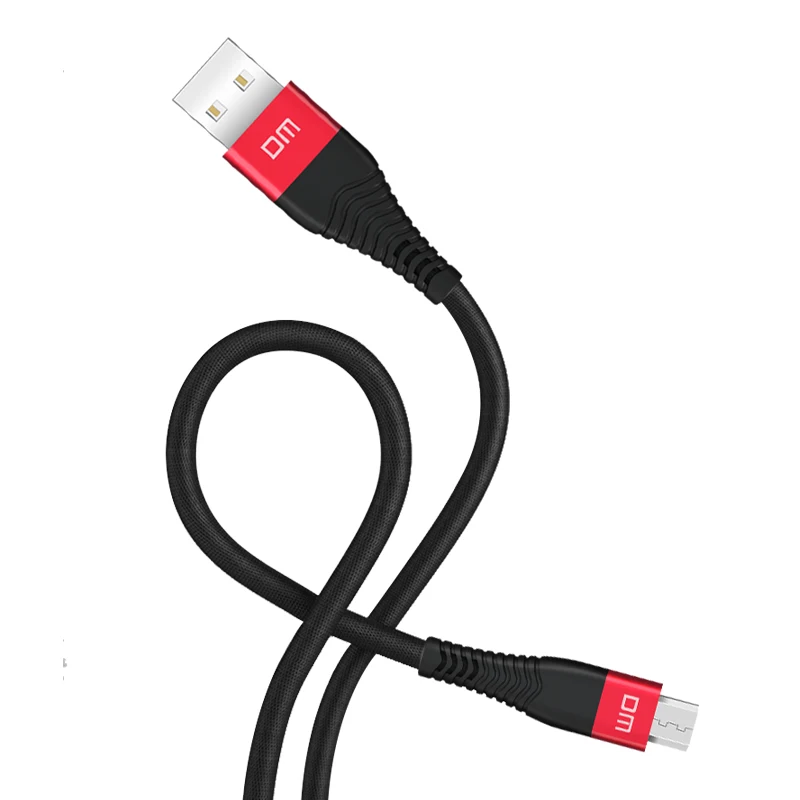 

DM 1.2m Micro USB Cable for Xiaomi Redmi Note 5 Pro 4 Reversible Micro USB Charger Data Cable for Samsung S7 Mobile Phone