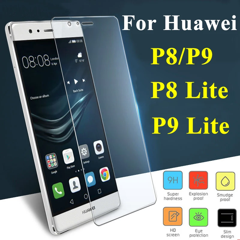 Для Huawei P9 Lite закаленное стекло P9lite Защитная пленка для экрана P8 P8lite Hawei P 9 8 легкая