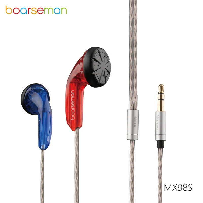 

Boarseman MX98S Earphone Wired 3.5mm Plug HiFI Earphones In-ear Sport Fever Headset Portable Pocket Earbuds For PC Samsung MP3
