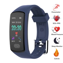 Pulseira inteligente Heart Rate Monitor de Fitness Rastreador Inteligente Pulseira ECG/PPG Pressão Arterial Faixa de Relógio Inteligente para IOS Android telefone