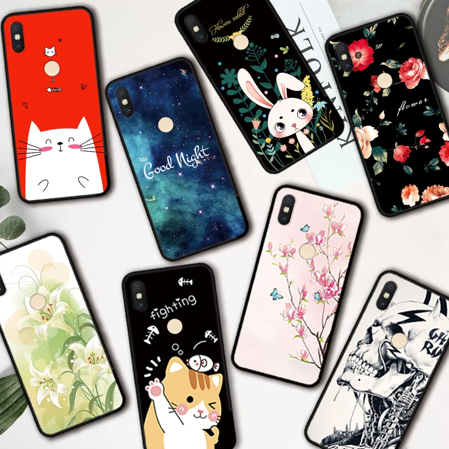 WAIDM for Xiaomi Redmi S2 case cover Cartoon Soft Silicone cover on for xiaomi Redmi S2 tpu Phone case