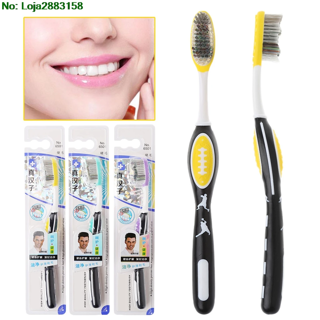 1pc hard bristles Toothbrush for Men Tooth Brush Oral Care Remove smoke stains 2