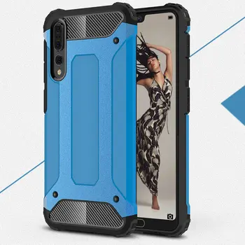 

50pcs/lot For Huawei P20 Lite Nova 3E Anti-knock Heavy Duty Back Cover Armor Military Hybrid Hard Case For Huawei P20 P20 Pro