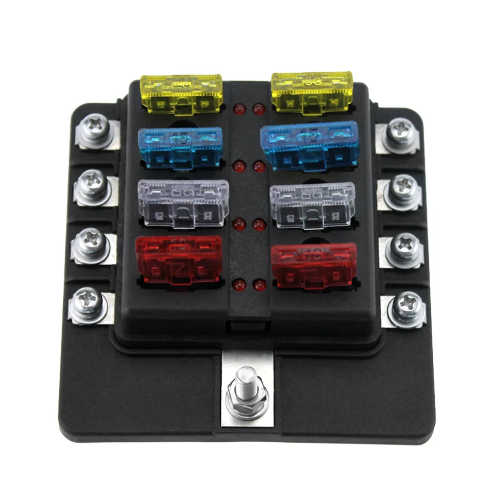 Buy 8 Way Blade Fuse Box Holder Fuse Blocks LED