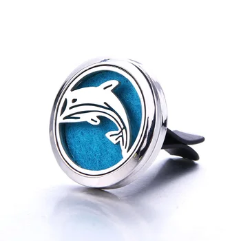 

Dolphin Car Clip Perfume Essential Oil Diffuser Car Air Outlet Freshener Stainless Steel Fine Decoration Aroma Locket