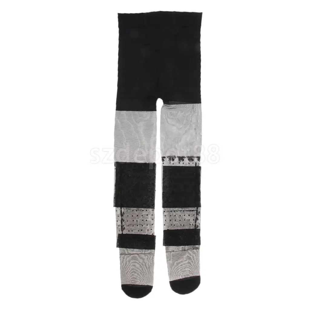 Women Lady Fashionable Sheer Tights Geometric Polka Dot Floral Patterned Elastic Pantyhose Long Stockings