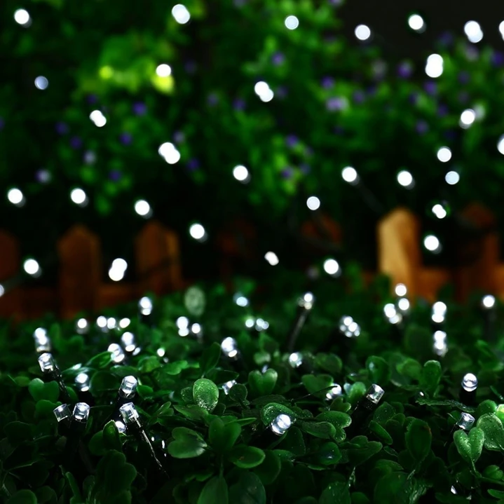 Árvores de Natal Cordas Solar 5000 Leds Alimentado Jardim Luz Flor Decorativo Gramado Pátio Casamentos Led 50 m 12 Cordas led solar 50 m 5000 leds