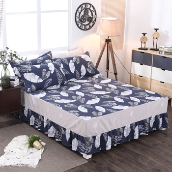 

100% Cotton Bed Skirt Mattress Cover Petticoat Twin Full Queen Bed Skirts Bedspread bedding Multi-color and multi-size optional