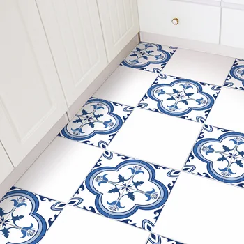 

4 pcs/Set Nordic Portugal Decorative Pattern Tile Wall Stickers Living Room Bathroom Mat Waterproof Stickers Home Decor DB115