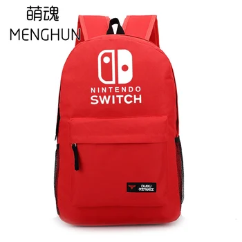 

LOVELY new red nylon backpack NS logo printing backpacks NS SWITCH backpacks game console logo printing game fans backpack nb207