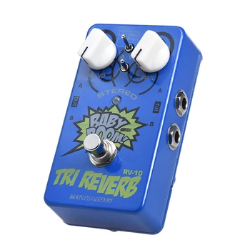 

BIYANG RV-10 Stereo Reverb Guitar Effect Pedal BABY BOOM Series 3 Modes True Bypass Full Metal Shell With TIME control knobs