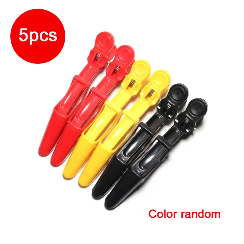 

Sectioning Hair Clamps Hairdressing Alligator Portable Clips Hairstyling Tool Salon Barber Tool Durable Hair Clips 5PCS Clips