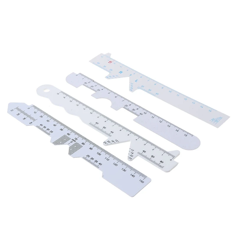 

4 Types White Straight PD Ruler Pupillary Distance glasses Rulers