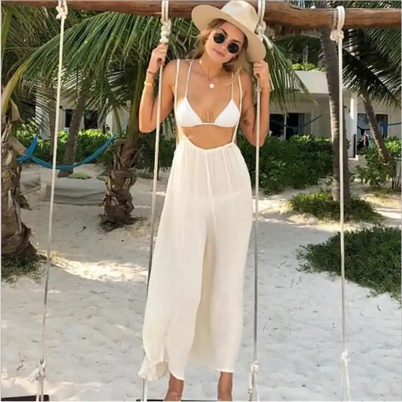Bathing suit cover up jumpsuit Clearance