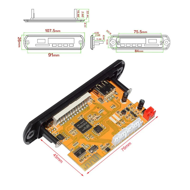 HD DTS CVBS USB RCA аудио-видео модуль для DIY tv BOX электронная книга M ТВ плата контроллера Bluetooth TF RF Радио MP3 APE приемник плата