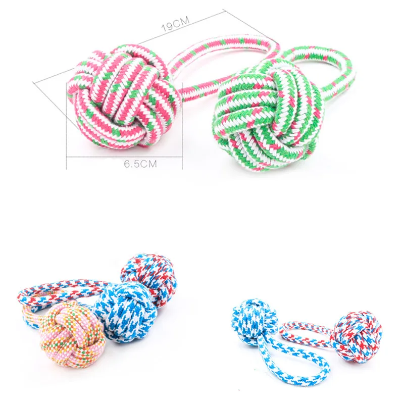 2pcs Ball Knot Ropes Pet Dog Toys Chew Cat Toy Safe Toys For Pet