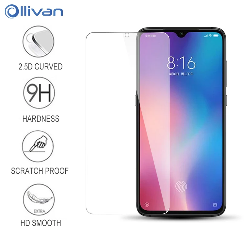 2pc Tempered Glass For XiaoMi 9 Screen Protector on Phone Protective Glass For XiaoMi Mi 9 se XioMi Mi9 pelicula de vidro