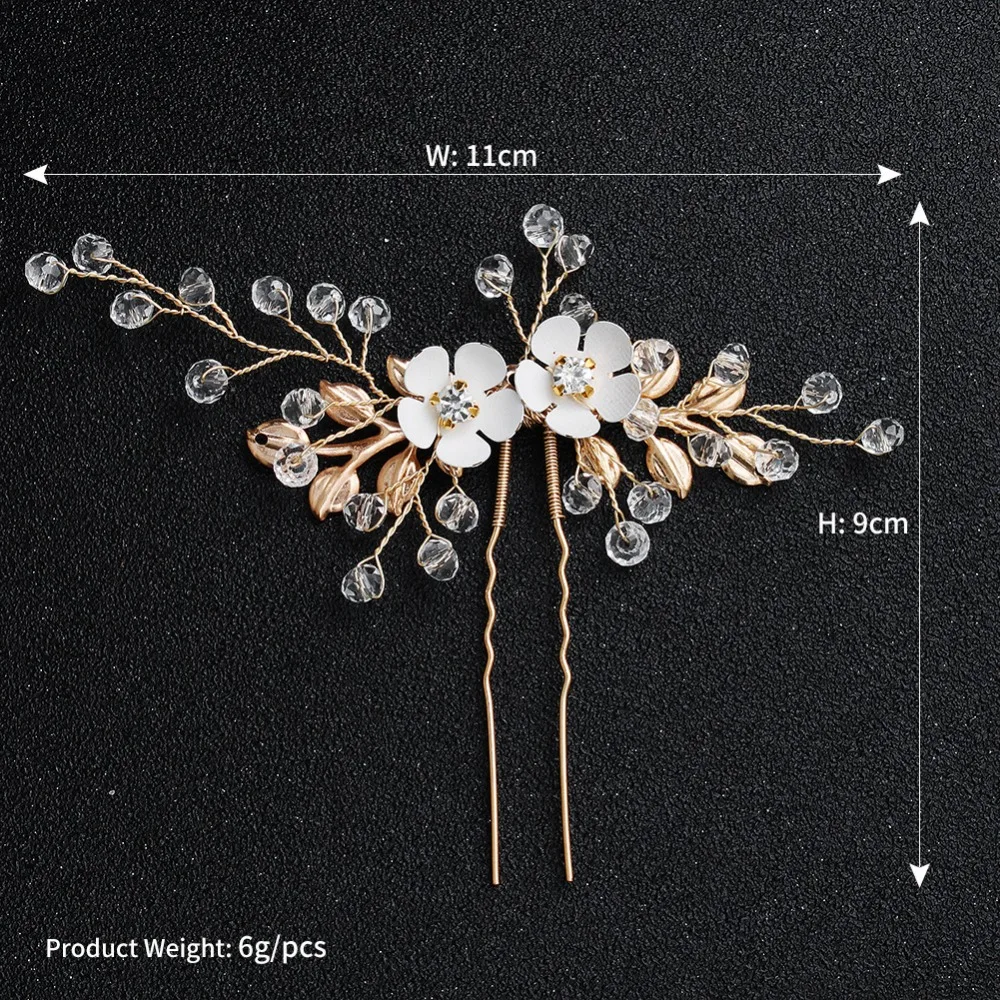 Gold Color Hair Pins  (6)