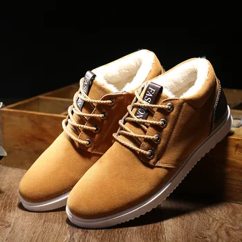 

New Arrival Trend style Plush Shoes For man Big Size Flock Flats Winter Man Shoes Boat Shoe