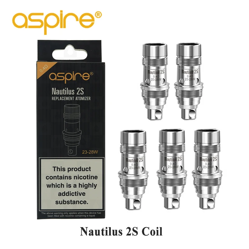 5 шт./лот Aspire Nautilus 2S Vape катушка 0.4ohm/1.8ohm BVC замена электронных сигарет катушки для Nautilus 2S Танк испаритель Атомайзеры