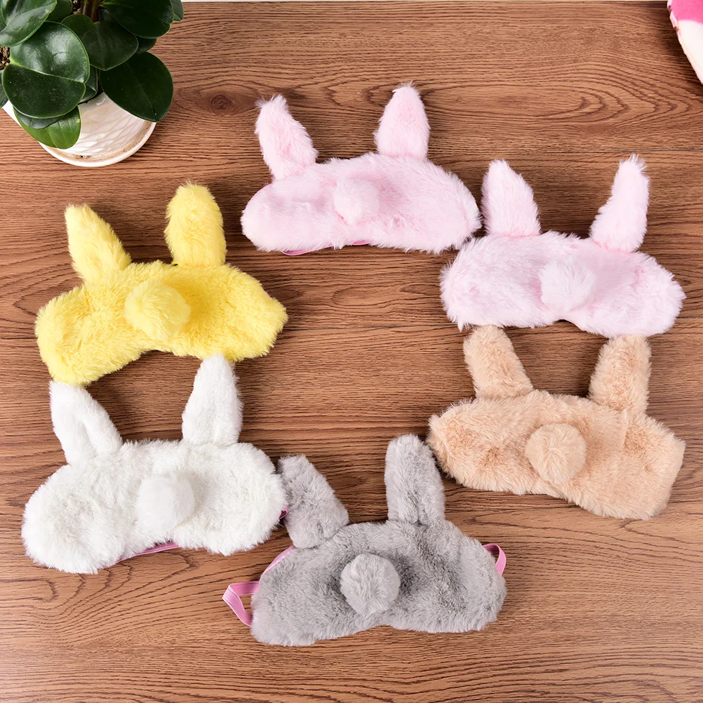Kawaii 1 шт. маска для сна в форме кролика расслабляющая Спящая помощь вслепую мягкая