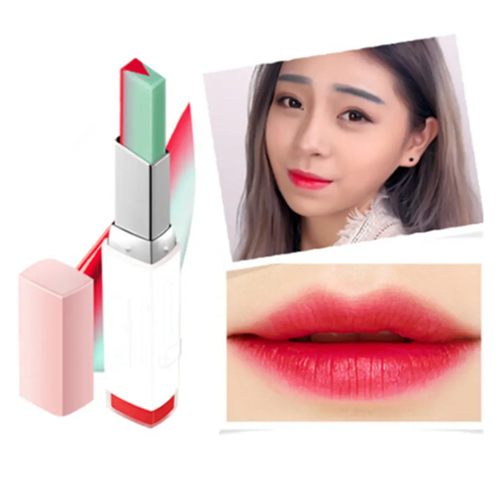 Two Tone Tint Lip Bar Women Lipstick Multi color Lip Pen Rouge Dyeing