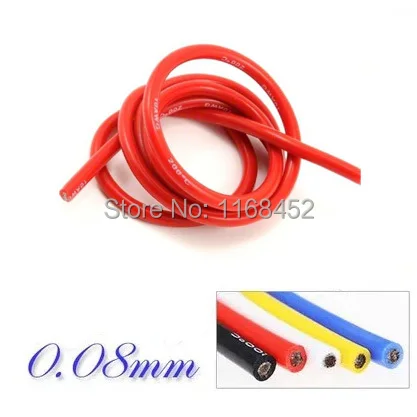 

18AWG 10Meter Black 10Meter Red Thermal resistance flexible silicone wire copper cable 0.75 Seq.mm