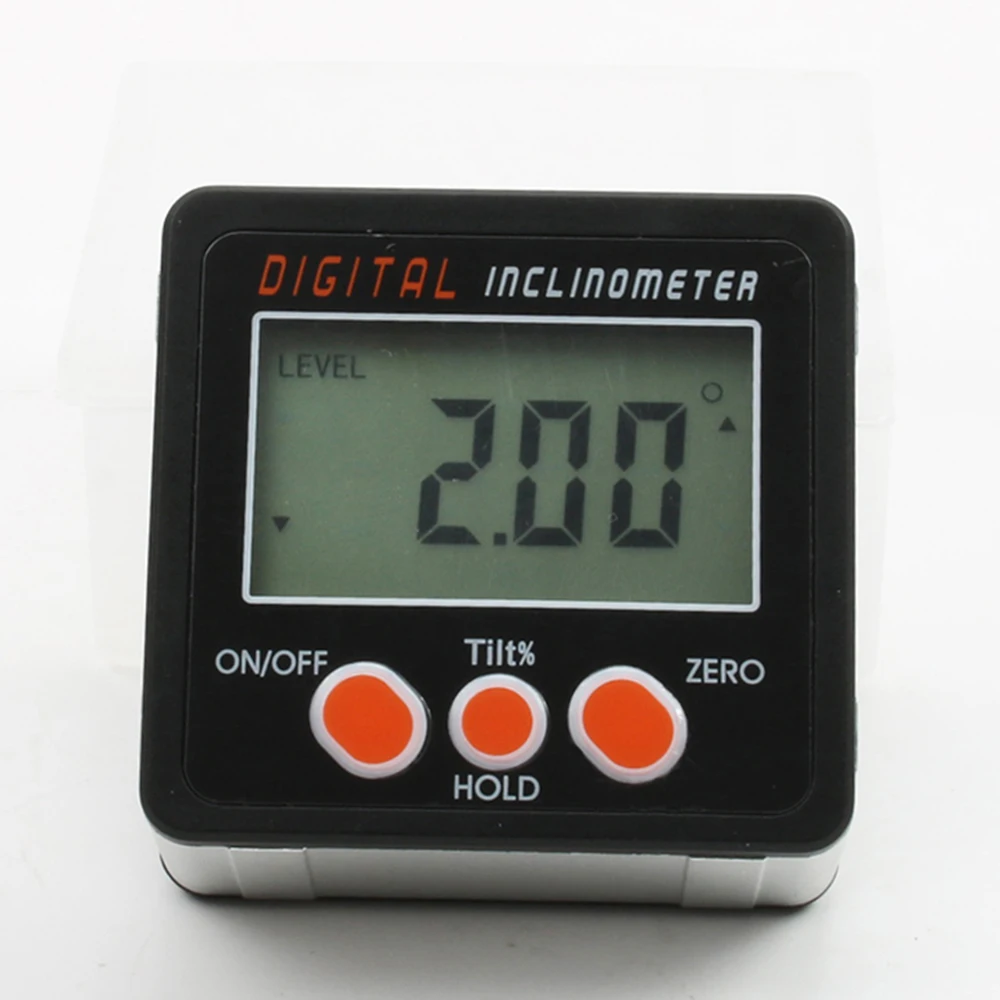 Digital LCD Protractor Gauge Level Box Angle Finder Inclinometer Magnet Meter