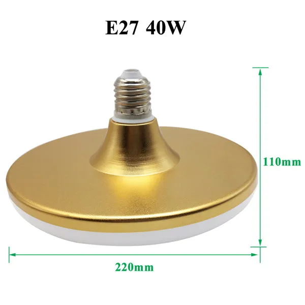 НЛО светодио дный лампочки E27 8 Вт 13 Вт 23 Вт 40 Вт высокое Мощность водонепроницаемый светодио дный лампы холодный белый AC 220 В Lampara ампулы лампада светодио дный лампы - Испускаемый цвет: E27 Cold White 40W