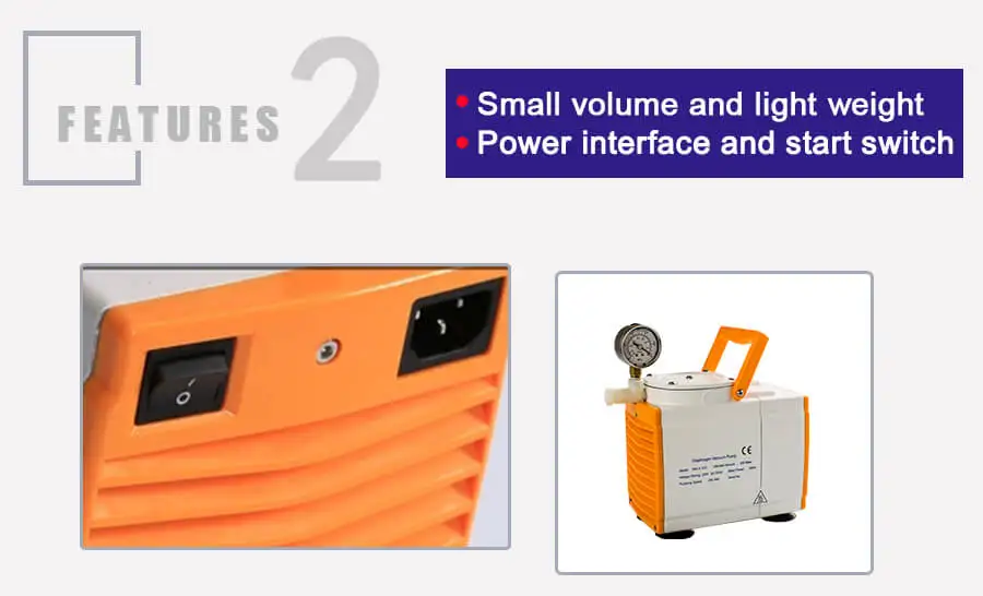0.33A anti-corrosion Laboratory Diaphragm Vacuum Pump -4