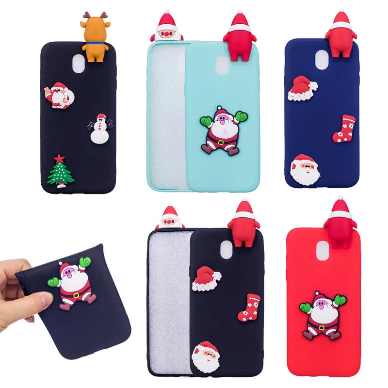 

Cartoon Phone Case For Samsung Galaxy A8 2018 A6 J4 J6 Lovely Silicone Soft Cover For Samsung J3 2017 J5 J7 2016 Christma Funda