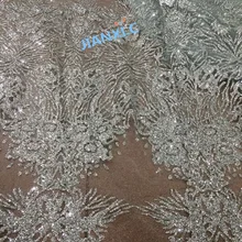 CiCi-1116129,, африканский тюль, сетка, кружевная ткань, кружево для вечернего платья, тюль, кружевная ткань в серебре с клееным блеском