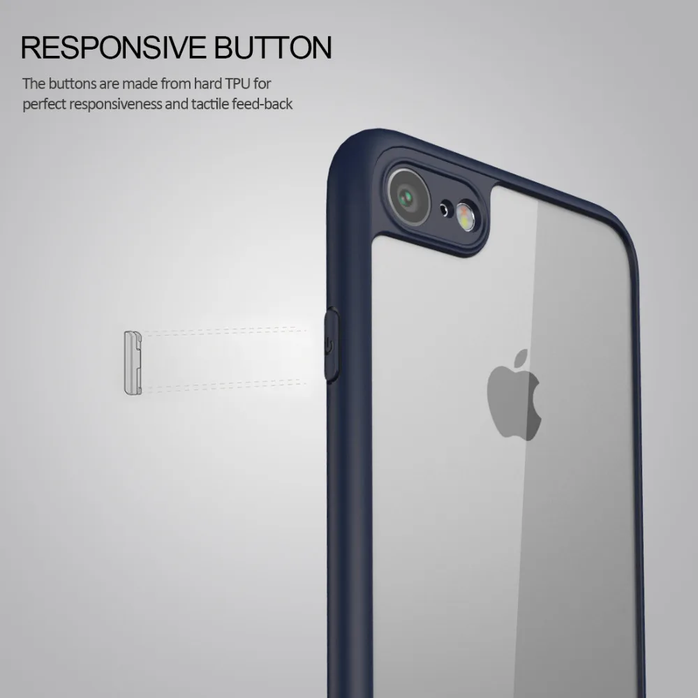 Чехол Myriann для iphone 7plus амортизирующий бампер прозрачный Ультратонкий чехол Apple
