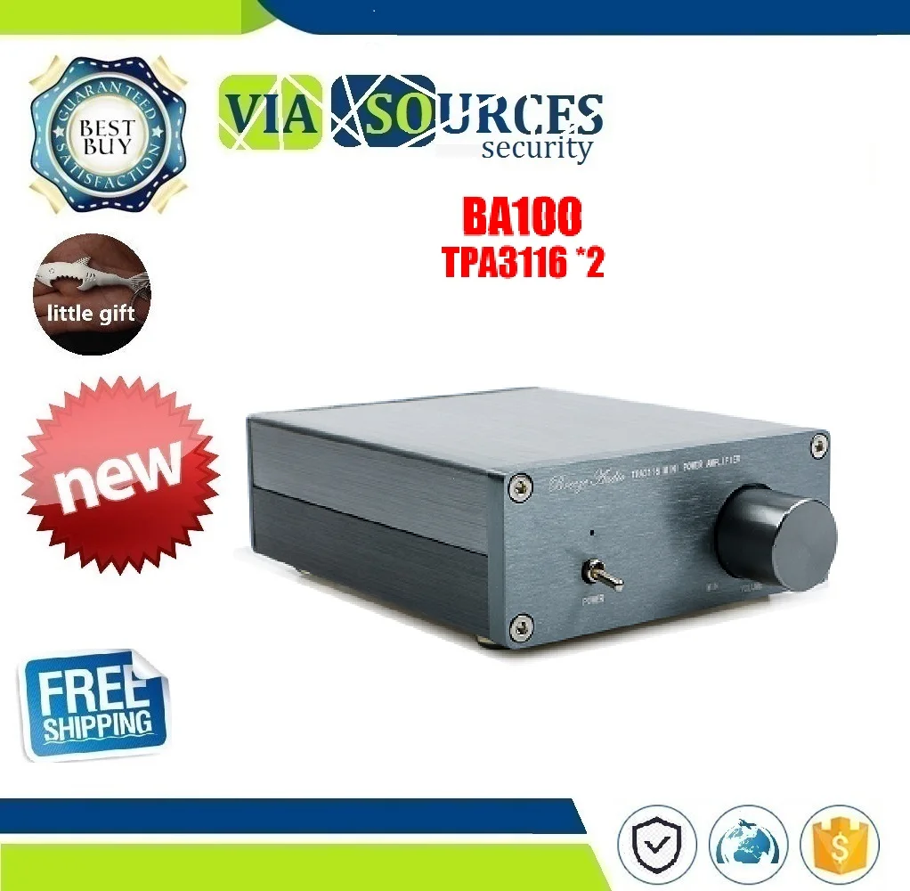 BA100 Hi-Fi Класс D аудио цифровой Мощность усилитель tpa3116d2 TPA3116 расширенный 2*100 Вт